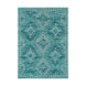 Javan 36 X 24 inch Aqua/Teal/Ivory Rugs, Cotton