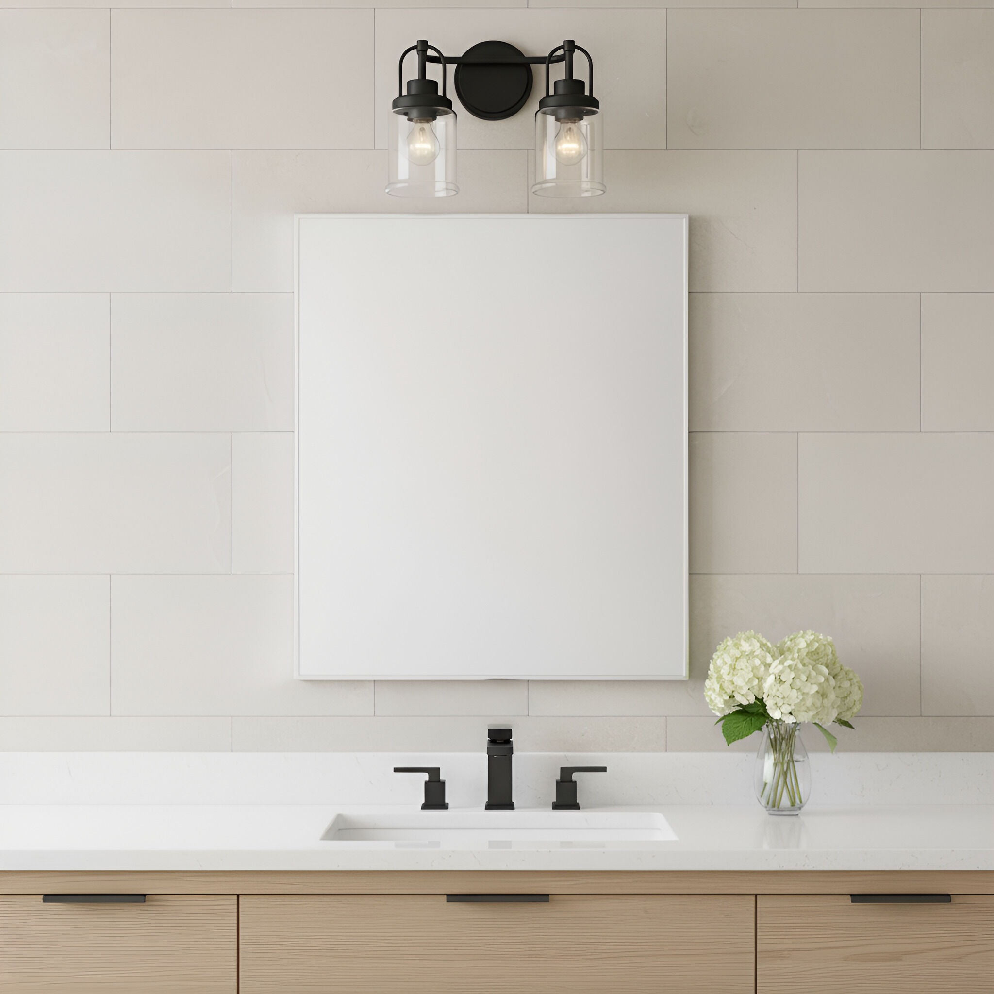 Anders 2 Light 14 inch Midnight Black Bath Vanity Wall Light