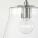 Baker 1 Light 10.5 inch Brushed Nickel Pendant Ceiling Light, Convertible Dual Mount