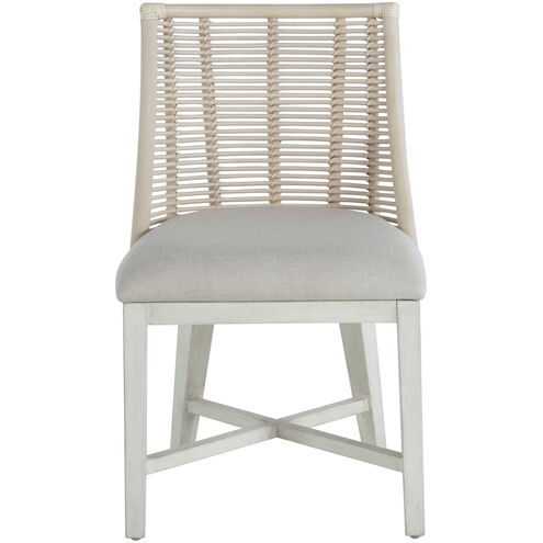 Hamlet White Rattan / White Leather / Vienna Custard / Sesame White Dining Chair
