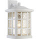 Stonington 1 Light 17 inch Fresco Outdoor Wall Lantern in White Lustre