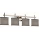 Textile 4 Light 33.5 inch Brushed Nickel Bath Bar Wall Light in Oval, Incandescent, Gray, Oval
