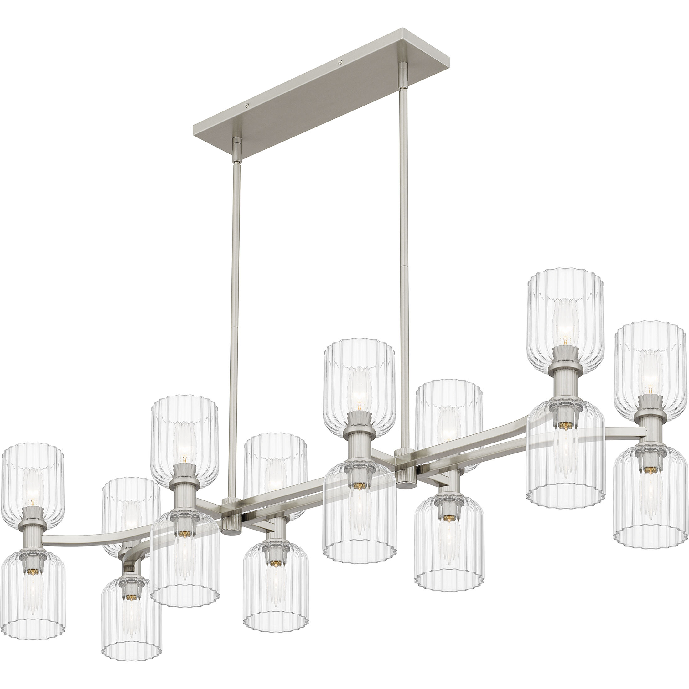 Ramada 16 Light 46 inch Brushed Nickel Island Light Ceiling Light, Large