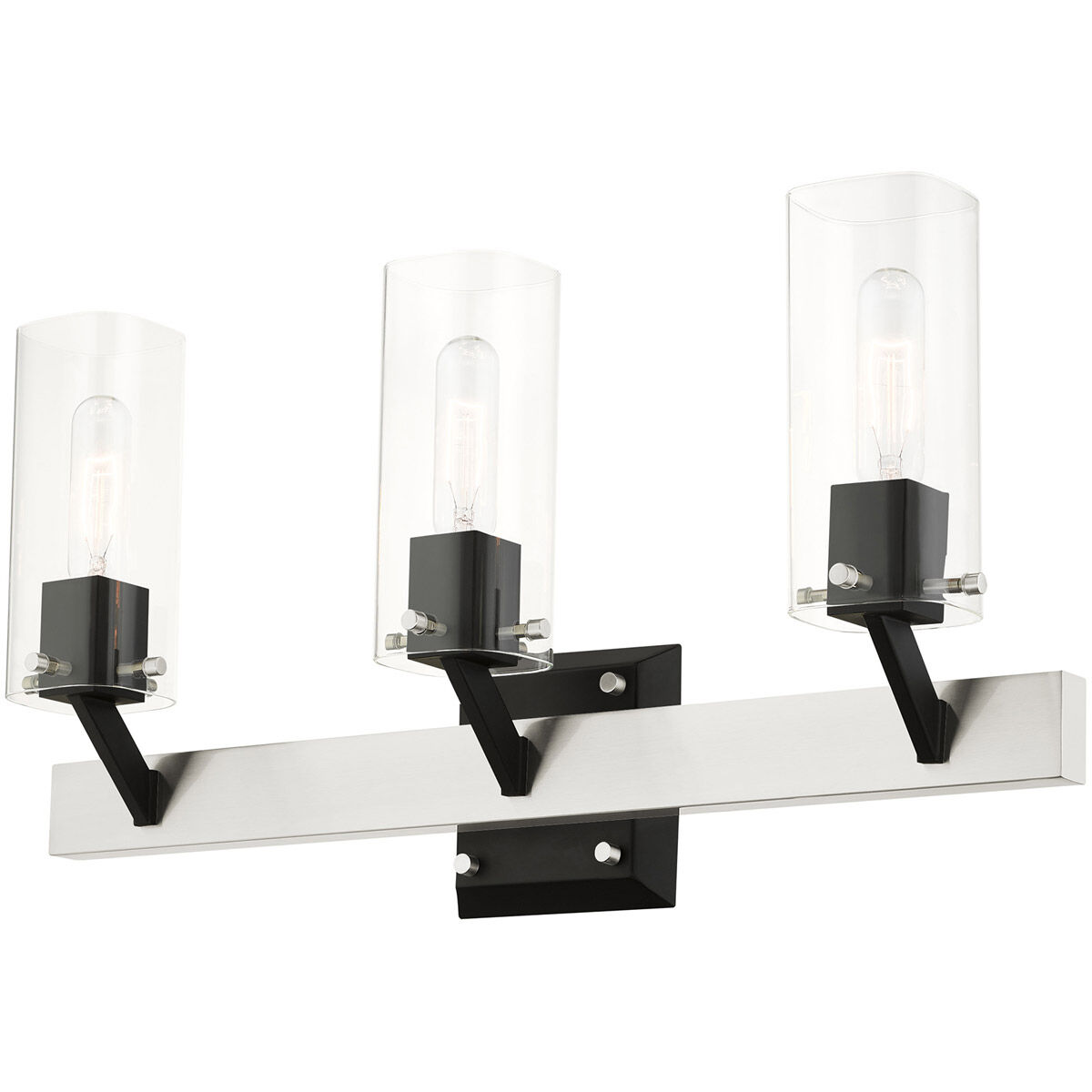 Beckett 3 Light 24 inch Brushed Nickel Vanity Sconce Wall Light