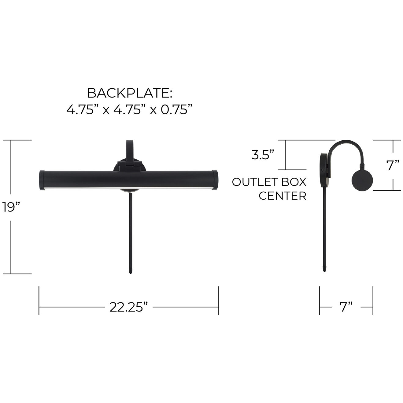 Morgan LED 22.25 inch Matte Black Sconce Wall Light