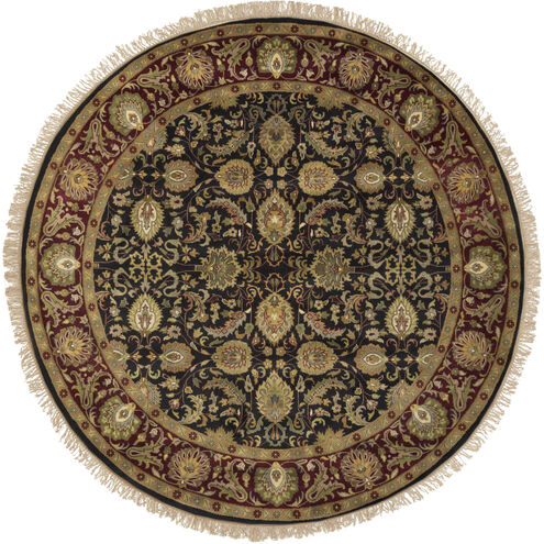 Taj Mahal 96 X 96 inch Black, Dark Brown, Camel, Tan, Khaki, Navy, Olive Rug