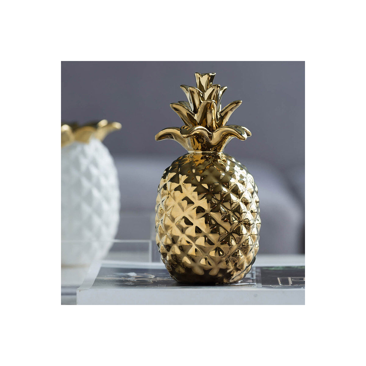 Pineapple Gold Decor Accent