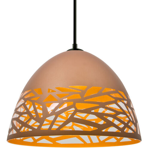 Kiev 1 Light Black Cord Pendant Ceiling Light