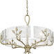 Calla 27.75 inch 60.00 watt White Gold Chandelier Ceiling Light
