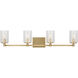 Parker 4 Light 35 inch Satin Brass Wall Bath Fixture Wall Light