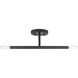Copenhagen 2 Light 5.13 inch Black Semi-Flush Ceiling Light