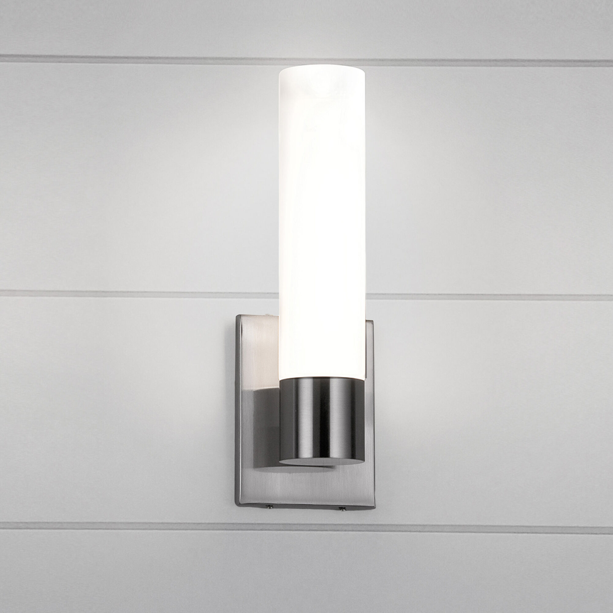 Elementum LED 4.5 inch Brushed Nickel Bath Vanity & Wall Light in 3000K, dweLED