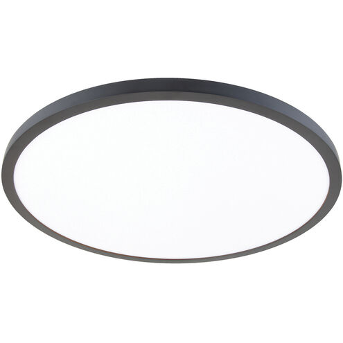 Round LED 15 inch Black Flush Mount Ceiling Light in 3500K