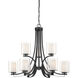 Parsons Studio 9 Light 32 inch Sand Coal Chandelier Ceiling Light