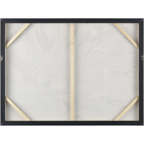 Nanette Bloom Light Blue with Gray and Antique Gold Framed Wall Art