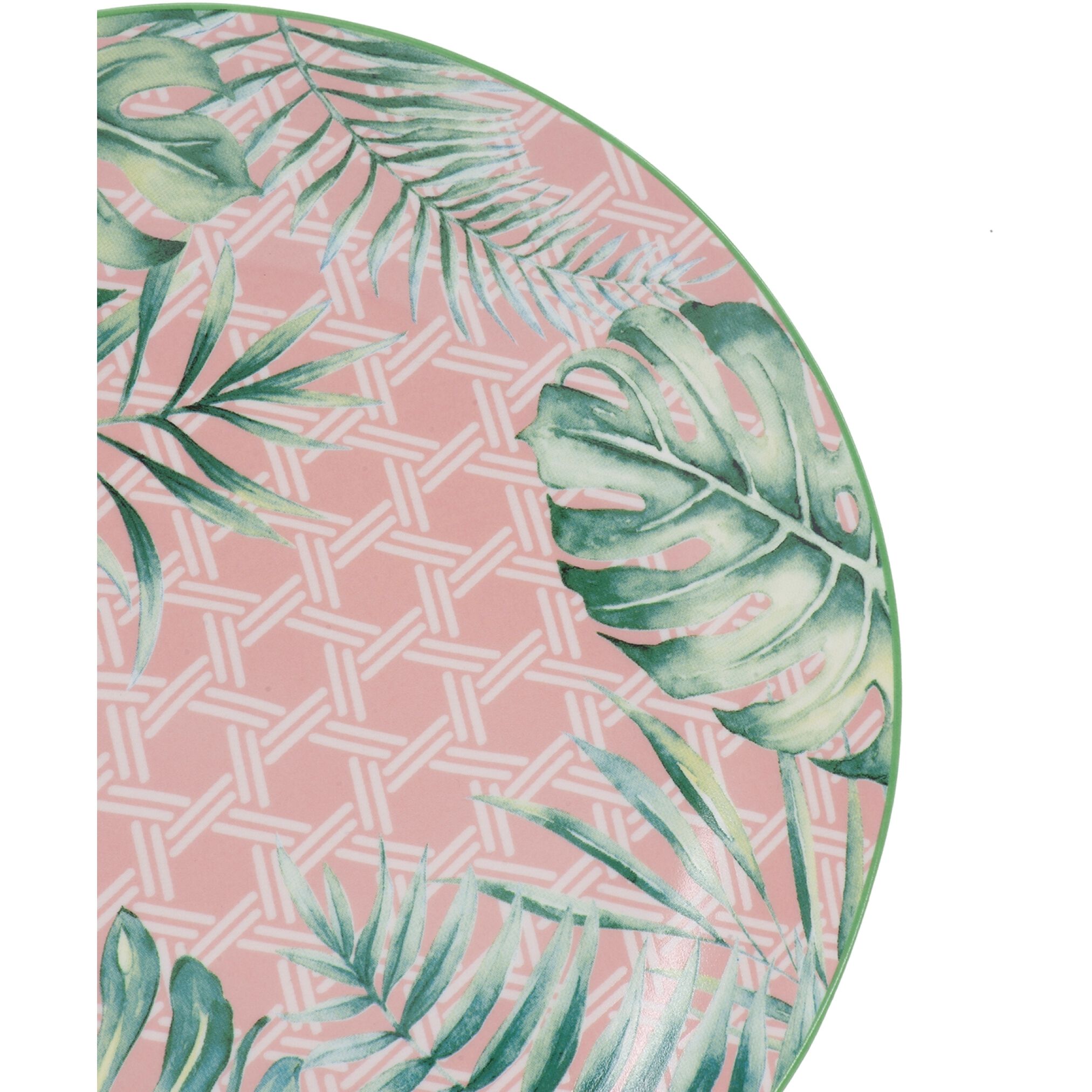 Botanical 8 X 8 inch Green Plate