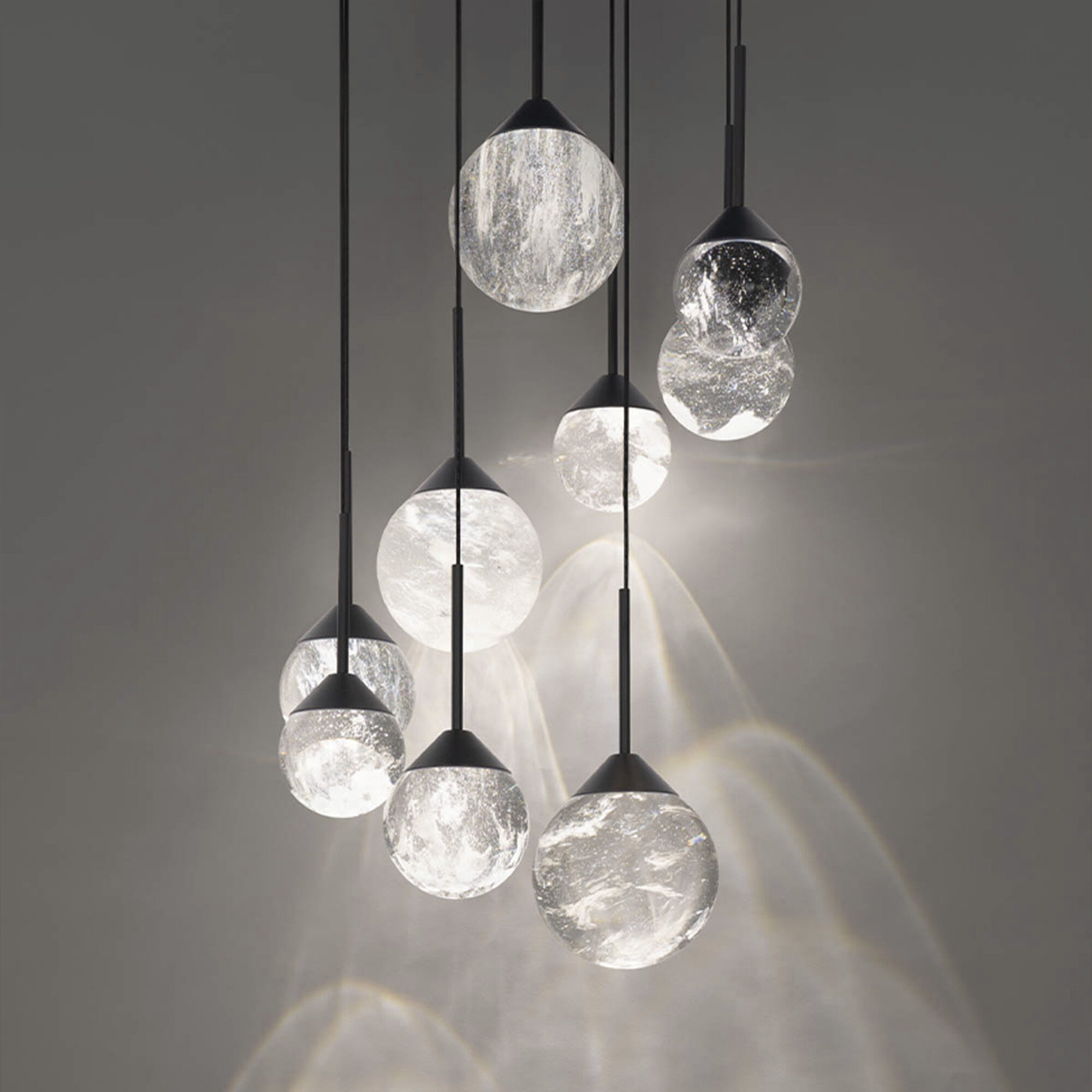 Quest LED 17 inch Black Multi-Light Pendant Ceiling Light, Beyond