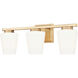 Nextra 3 Light 24 inch Modern Gold Bath Vanity Wall Light