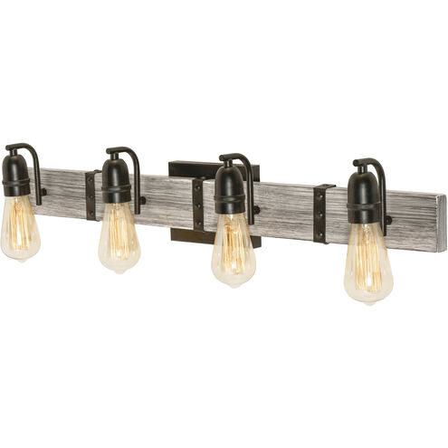 Noah 4 Light 6 inch Distressed Grey Bath Vanity Wall Light