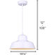 Levi 1 Light 14 inch Matte White Pendant Ceiling Light