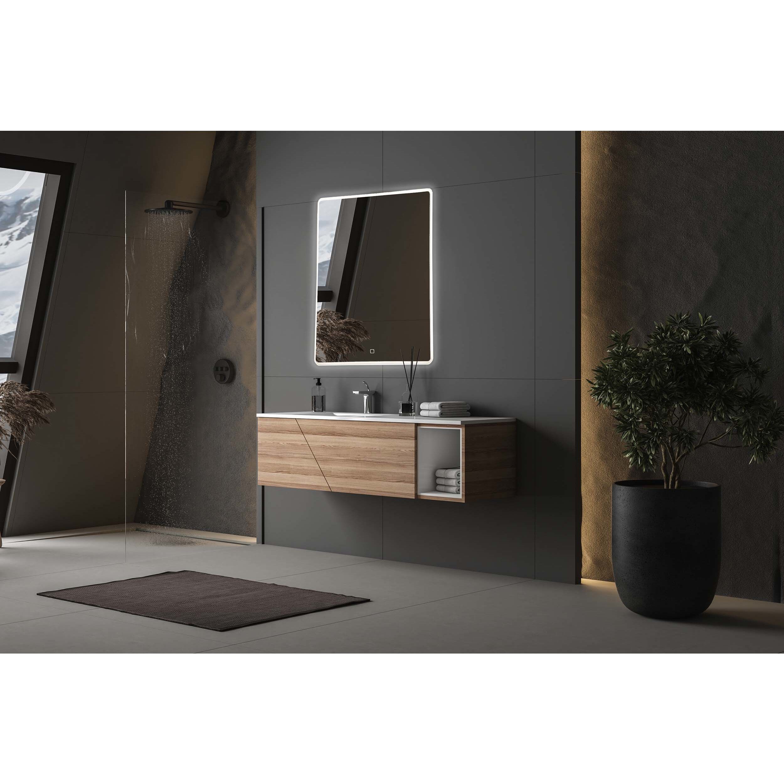 Reflections 31.5 X 23.6 inch Silver LED Mirror