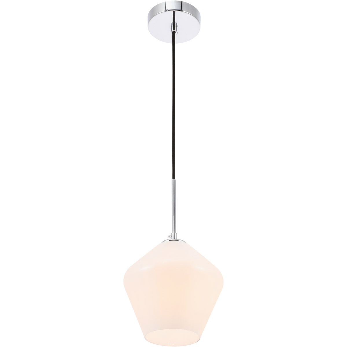 Gene 1 Light 7.9 inch Chrome Pendant Ceiling Light