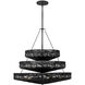 Ophelia LED 30 inch Black Chandelier Ceiling Light, Multi Tier