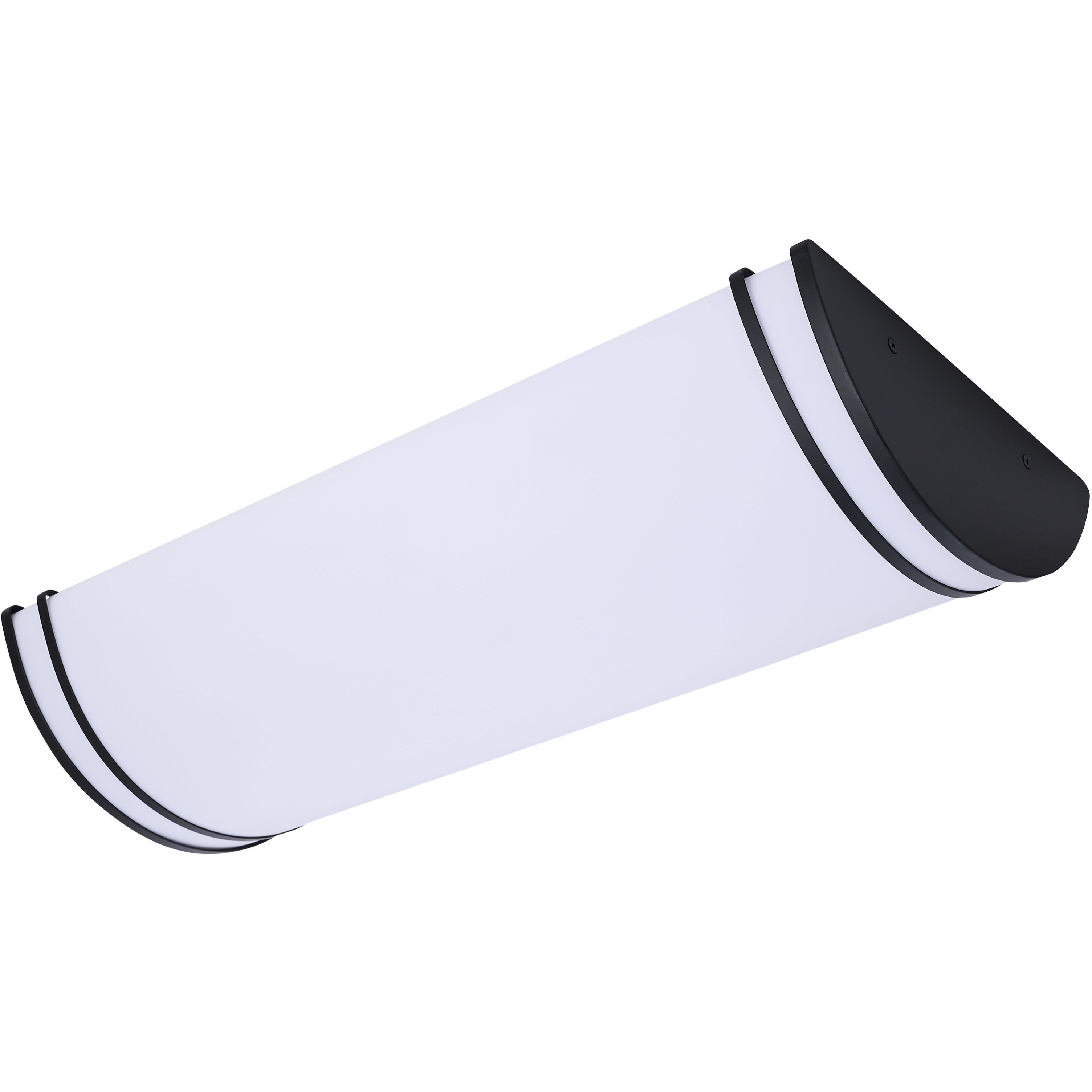 Glamour LED 11.26 inch Black Linear Flush Mount Ceiling Light