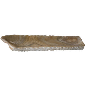 Onyx Natural Muti-Color and Cream Tray in Brown