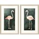 Forest Flamingo Pink and Green Framed Art