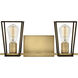 Filmore 2 Light 16 inch Heritage Brass with Oil Rubbed Bronze Vanity Light Wall Light