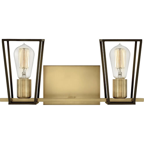 Filmore 2 Light 16 inch Heritage Brass with Oil Rubbed Bronze Vanity Light Wall Light