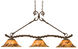 Vine 3 Light 51 inch Bark Island Light Ceiling Light in Penshell (PS07)