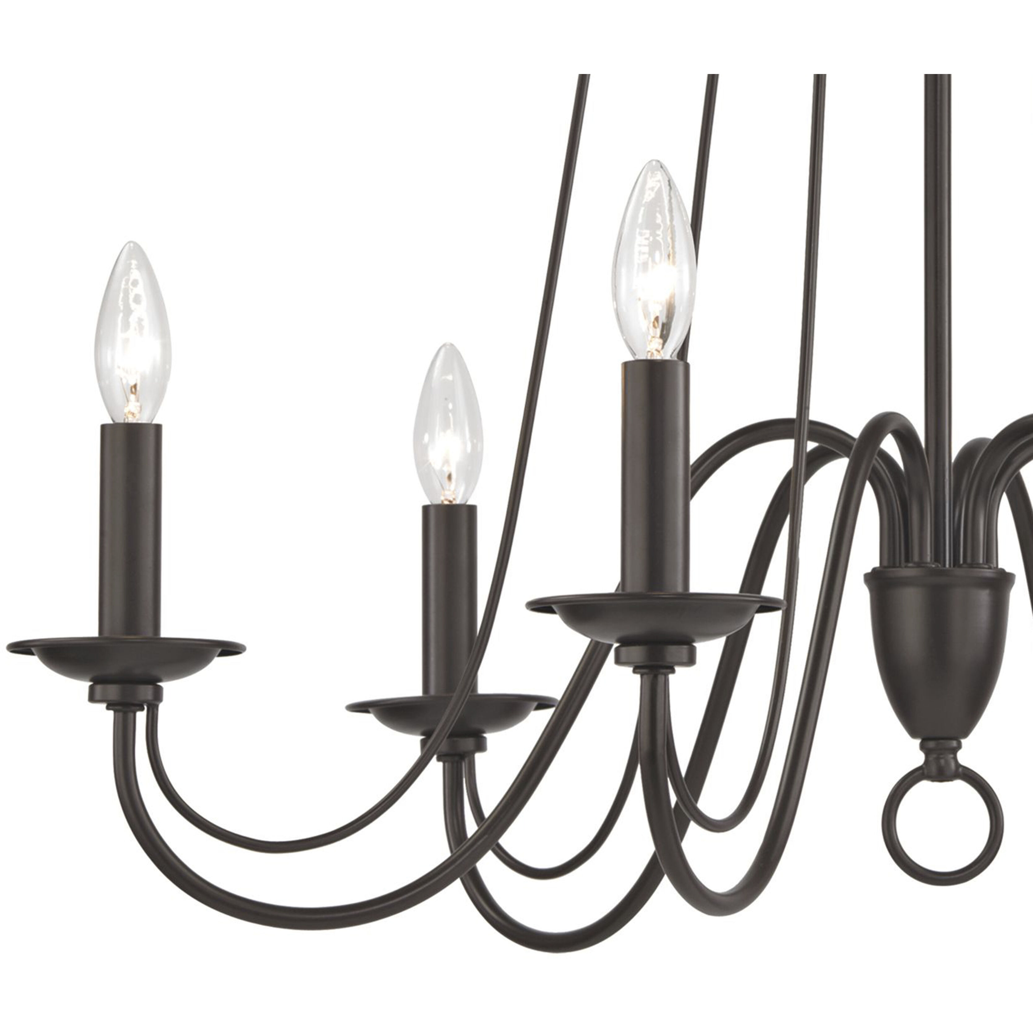 Monroe 6 Light 30 inch Oil Rubbed Bronze Chandelier Ceiling Light