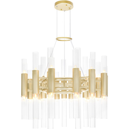 Orgue LED 20 inch Satin Gold Down Chandelier Ceiling Light