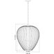 Savanti 1 Light 22 inch Textured White Pendant Ceiling Light