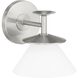 Tremolo 1 Light 8 inch Brushed Nickel and Polished Nickel Vanity Light Wall Light