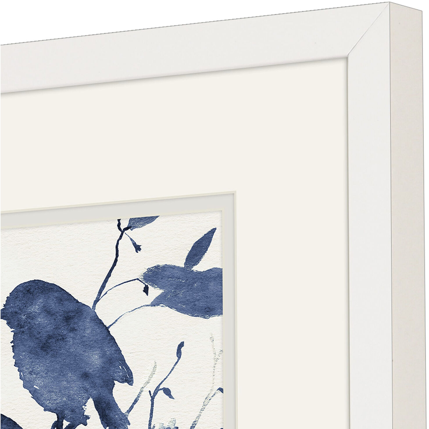 Bluebird Silhouette Blue and Neutral Framed Art, Propac