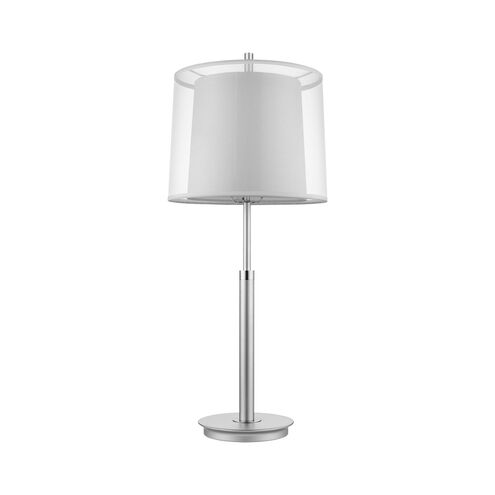 Nimbus 31 inch 100.00 watt Metallic Silver/ Polished Chrome Table Lamp Portable Light