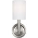 Drew & Jonathan Egmont 1 Light 4.75 inch Brushed Steel Bath Vanity Wall Sconce Wall Light