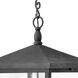 Heritage Trellis 4 Light 16 inch Aged Zinc Outdoor Hanging Lantern