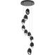 Chrysalis 9 Light 20.5 inch Ink Pendant Ceiling Light in Black Crystal, Large