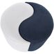 Dann Foley 19.3 inch Navy Blue and White Ottoman
