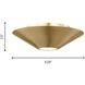 Kelly by Kelly Wearstler Echo LED 8.38 inch Burnished Brass Flush Mount and Sconce Ceiling Light