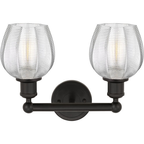 Edison Norfolk 2 Light 15 inch Oil Rubbed Bronze Bath Vanity Light Wall Light in Clear Glass