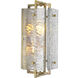 Solara 2 Light 6.3 inch Vintage Brass and Handmade Glass Wall Lamp Wall Light