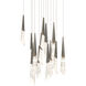 Beyond Solitude LED 20 inch Antique Nickel Multi-Light Pendant Ceiling Light, Square Canopy
