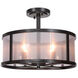 Danbury 4 Light 18 inch Matte Black Semi Flush Ceiling Light