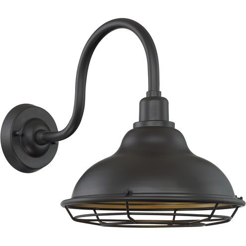 Newbridge 1 Light 14 inch Dark Bronze and Gold Outdoor Wall Fixture