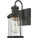 Millburn 1 Light 6 inch Matte Black with Burnished Brass Vanity Light Wall Light